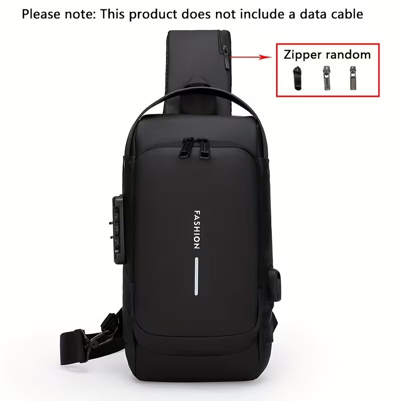 Anti-Theft Password Lock Men'S Crossbody Bag