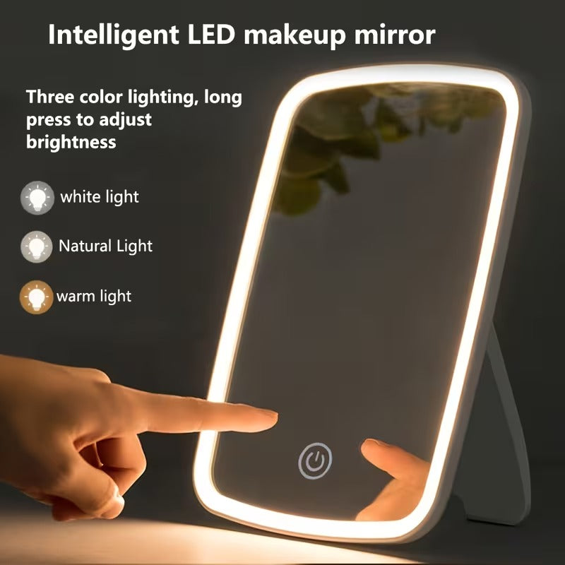 Portable LED Makeup Mirror with Touch Control
