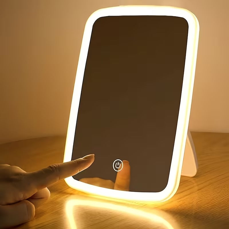 Portable LED Makeup Mirror with Touch Control